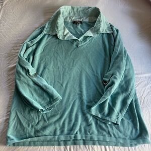 Elementz Aqua Striped Collar Shirt